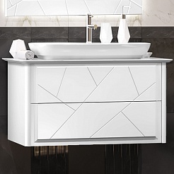Opadiris Мебель для ванной Луиджи 90 Nova 70 подвесная белая матовая – фотография-5